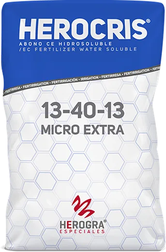 Envase de Abono Solube Cristalino NPK 13-40-13 + Micro Extra 25kg, soluble