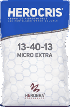 Envase de Abono Solube Cristalino NPK 13-40-13 + Micro Extra 25kg, soluble