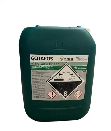 Envase de Acido Fosfórico VERDE 52% (ABONO CE), líquido