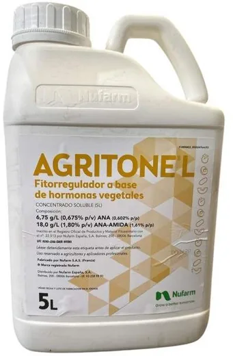 Envase de Agritone 5 Litros ANA 0,675% p/v + ANA-AMIDA 1,8% Fitoregulador - NURFAM