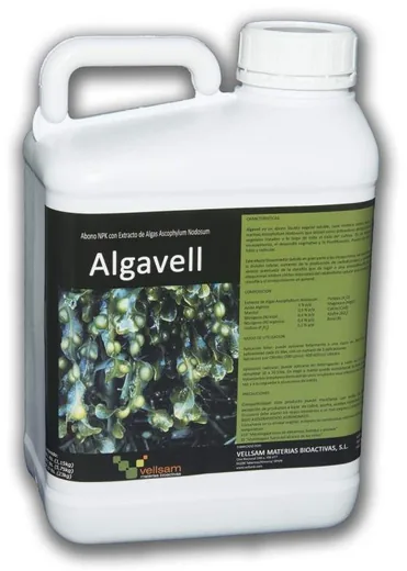 Envase de Algavell · 1 L, extracto líquido soluble de algas