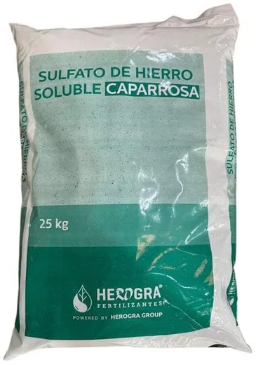 Envase de Caparrosa Sulfato de Hierro 25kg SOLUBRE - HEROGRA