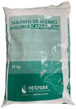 Envase de Caparrosa Sulfato de Hierro 25kg SOLUBRE - HEROGRA