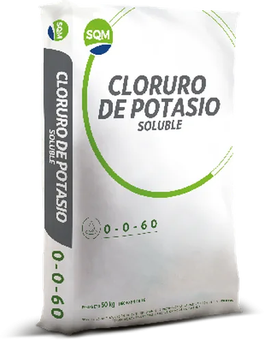 Envase de Cloruro Potasico 25kg Potasio K2O 60% - npk Cristalino Soluble, soluble