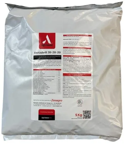 Envase de Fertishell 20 - 20 - 20 5Kg ABONO NPK