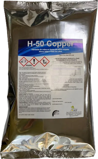 Envase de H-50 Copper 5 Kg Hidroxido DE COBRE 50%. COBRE 50% - AJF