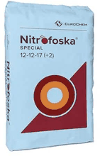 Envase de Nitrofoska 12-12-17, fertilizante npk granulado