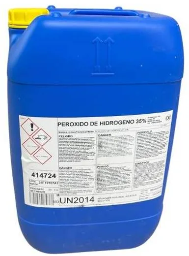 Envase de Peróxido de Hidrogeno 35% 29 kilogramos - Desinfectante