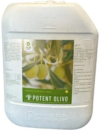 Envase de Potent Olivo 10 Litros Aminoacidos 24% Bioestimulantes