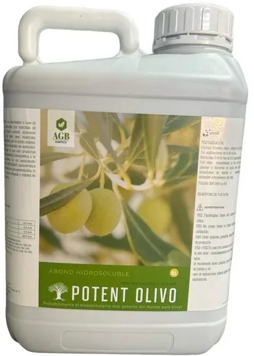 Envase de Potent Olivo 5 Litros Aminoacidos 24% Bioestimulantes