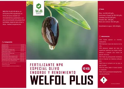 Envase de Welfol PLUS 5kg - Abono npk foliar