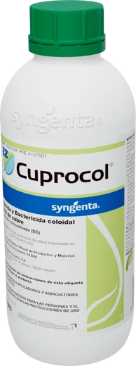 Envase de ZZ Cuprocol 1L azul Oxicloruro de cobre 70% fungicida - Syngenta
