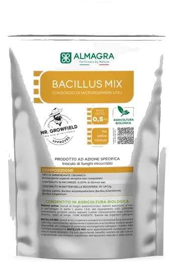 Envase de Bacillus Mix, consorcio sólido de microorganismos beneficiosos