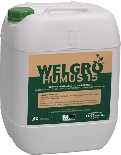 Envase de WELGRO HUMUS 15, líquido