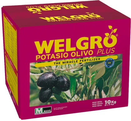Envase de WELGRO POTASIO OLIVO PLUS
