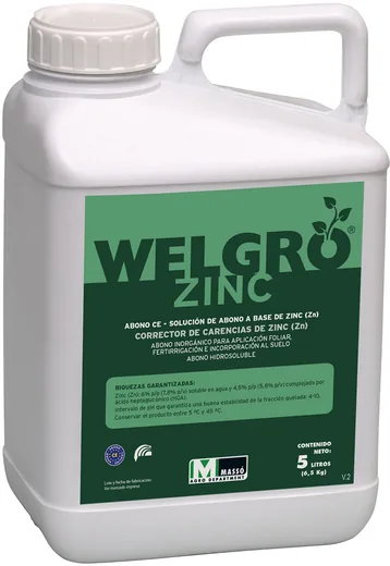 Envase de WELGRO ZINC