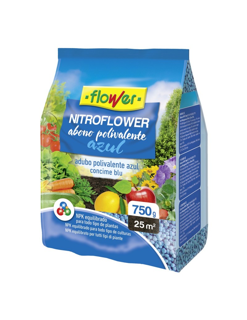 Envase de Flower Nitroflower azul, granulado
